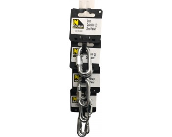 Clip Strip of 6mm Zinc Plated Quick Links (2pc)